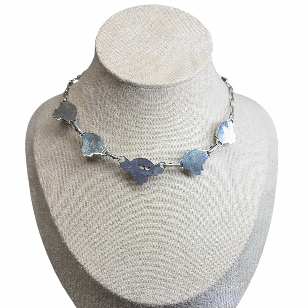 The Charlotte - Kingman Turquoise Choker Necklace - 925 silver - handmade - Picture 3 of 5